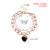 Ornament Fashion Casual Pearl Small Hole Chain Bracelet Female Leopard Print Love Horse Hair Pendant Bracelet