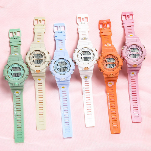 tiktok‘s same popular daisy girl watch ins style cute unicorn electronic watch for primary and secondary school students