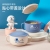 J06-6543 Space Children's New Bowl with Lid Creative Tableware Baby Cartoon Double Handle Bowl Portable Solid Food Bowl