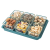 S Nordic Ins Snack Dish Gold Rim Glass Platter Household Dried Fruit Tray Compartment Snack Green Candy Box