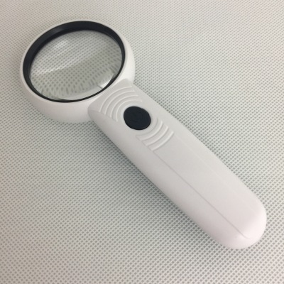 New 7 Times Three LED Lights UV Fake Currency Detection Handheld HD High Multiple Reading New Plastic Magnifying Glass 6h-3