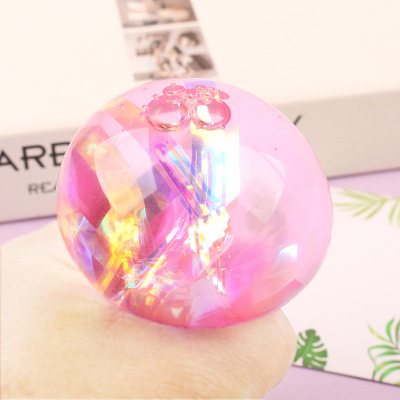 Factory Direct Sales 7cm Ribbon Water Ball Squeeze Vent Toy TPR Pressure Reduction Toy Water Ball Decompression Artifact Wholesale