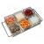 S Double Handle Disk Thick Square Glass Commercial Compartment Snack Dried Fruit Dim Sum Dish Platter KTV Fruit Plate