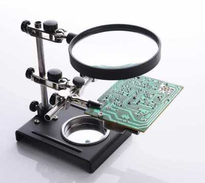 Holding Work Frame with Magnifying Glass Welding Auxiliary Workbench Clip SY-209A Soldering Iron Frame