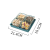 S Nordic Ins Snack Dish Gold Rim Glass Platter Household Dried Fruit Tray Compartment Snack Green Candy Box