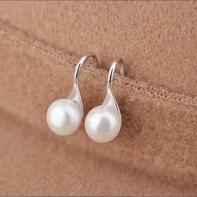 Yunyi S925 Entire Sterling Silver High Heels Classic Earrings Natural Freshwater Pearl