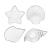 S Ocean Series Transparent Lead-Free Crystal Glass Conch Shape Bowl Plate Golden Edge Starfish Scallop Plate