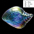 S Ocean Series Transparent Lead-Free Crystal Glass Conch Shape Bowl Plate Golden Edge Starfish Scallop Plate