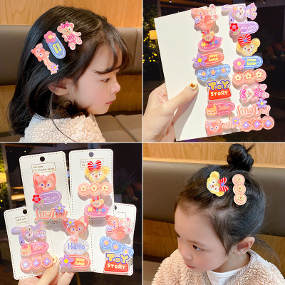 Princess Kelingna Beier Hairpin Girls Hair Accessories Baby Cartoon Bang Clip Children's Head Shredded Hairpin