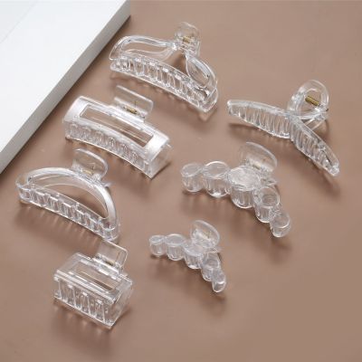 Women 'S Korean-Style Solid Color Transparent Side Clip Simple Joker Hairclip Grip Half-Scratch Hair Shower Updo Hair Accessories Hairpin