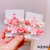 Yaja Summer Sweet Cherry Blossom Barrettes Contrast Color Flower Duckbill Clip Side Bang Clip Internet Celebrity Ins Hairpin for Children