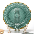 S Ins Gilt Edging Glass Plate Household Creative Emerald Fruit Dessert Snack Salad Steak Western Plate