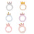Japanese Korean Cartoon Colorful Small Balls Queen King Crown Head with Net Red Face Wash Headband Girls' Plush Hair Band