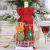 New Christmas Decorations Linen Snow Cartoon Drawstring Bottle Cover Plaid Doll Wine Bottle Bag