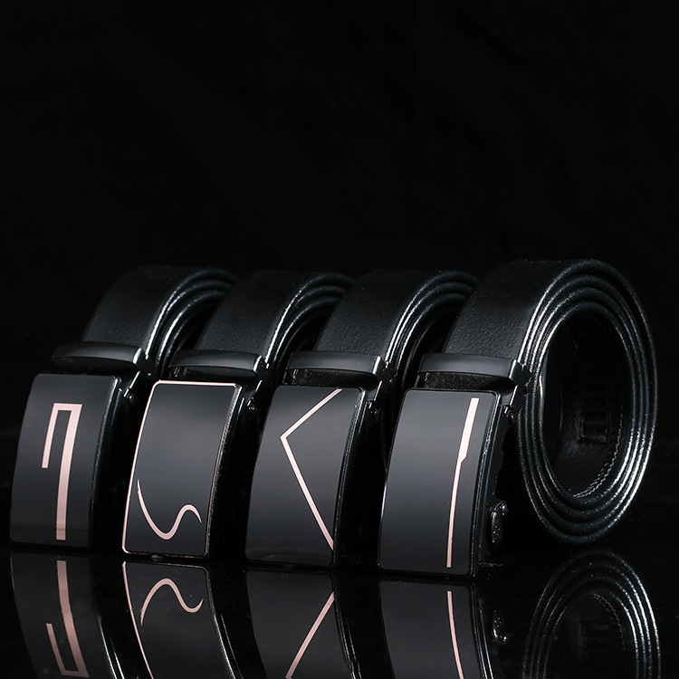 男士皮带 4.0橡胶夹心包边自动带 包装好自动扣腰带 厂家现货批发