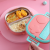 304 Stainless SteelChildren's Single-Layer Three-Grid Two-Grid Lunch Box Cute Heat Preservation Bento Portable Lunch Box