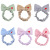Sweet Loving Heart Pleated Design Sense Hair Accessories Hair Ring Bow Solid Color Hair Ties/Hair Bands Headdress Multi-Color Optional