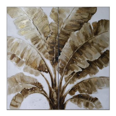 Japanese Banana Leaf Lotus and Other Decorative Painting Spray Painting Frameless Painting Oil Painting Three-Dimensiona