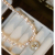 Yunyi White Pearl Necklace Natural Rice-Shaped Pearl Gemini Pendant New Jewelry Wholesale Spot