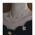 Yunyi White Pearl Necklace Natural Rice-Shaped Pearl Gemini Pendant New Jewelry Wholesale Spot