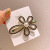 Barrettes Internet Celebrity Dongdaemun New Black and White Dignified Flowers Women's Elegant Simple All-Match Clip Side Clip Rhinestone