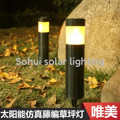 Solar Lawn Lamp LED Outdoor Waterproof Garden Solar Garden Lamp Park Rattan Solar Ground Lamp