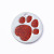 Alloy Pet round ID Tag Footprints Dog Tag