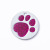 Alloy Pet round ID Tag Footprints Dog Tag