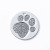 Alloy Pet round ID Tag Footprints Dog Tag