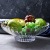 European-Style Transparent Crystal Glass Fruit Plate Household Living Room Fruit Plate Coffee Table round Large Internet Celebrity Fire Candy Plate