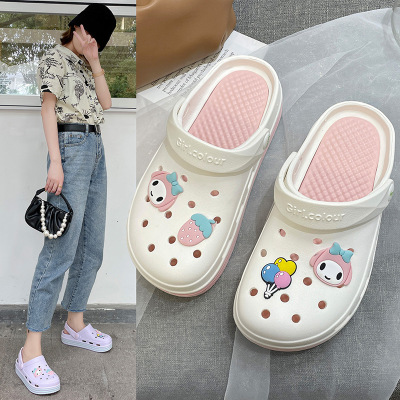 Eva Hole Shoes Women's Summer Cute Outdoor Girl Tidal Surge of Emotion Non-Slip Nurse Commuter Bag Beach Toe Sandals Wholesale