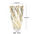 Crystal Glass Gold Decorative Vase Light Luxury Ins Classical Cyclone Vase Home Irregular Gold Vase