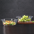 BLK Affordable Luxury Style Household Large Capacity Glass Plate Salad Bowl Plate Company Live Gift Glass Bakeware