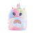 New Large Unicorn Backpack Colorful Plush Big Eyes Backpack Rainbow Primary School Cartoon Children's Schoolbag