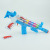 3383 Electric Lamplight Eight Tone Vibrating Guns Children's Sound and Light Transparent Gear Toy Gun Boy Toy Gift