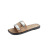 2022 TikTok Hot Summer European and American Style Metal Buckle Fashion Leisure Sandals Indoor Non-Slip Flat Sandals