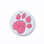 Alloy Pet round ID Tag Footprints Dog Tag