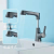 Light Luxury Wash Basin Faucet Gray and Black Gun White Bathroom Shampoo Pull Lifting Hot and Cold Telescopic Faucet