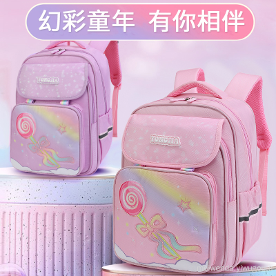 New Girl Student Schoolbag Grade 1-6 Burden Alleviation Backpack