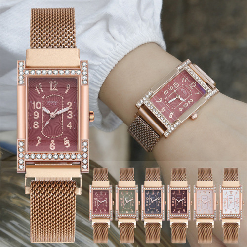 Foreign Trade Fashion Women‘s Bracelet Watch Wish Xi Yin Popular Milan Digital Face Luminous Quartz Watch with Diamond