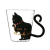 XZ Cat Shape High Borosilicate Glasses with Handle Breakfast Milk Oatmeal Cat-Paw Mug Cartoon Cute Coffee Cup