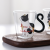 XZ Cat Shape High Borosilicate Glasses with Handle Breakfast Milk Oatmeal Cat-Paw Mug Cartoon Cute Coffee Cup