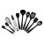Spot Goods Silicone Kitchenware Set Baking Tool 10-Piece Silicone Scraper Ladel Oil Brush Food Clip and Other 10 PCs Set