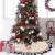 Christmas Decoration Supplies Checked Cloth Hemming Linen Tree Skirt High-End Checked Cloth Christmas Tree Bottom Apron