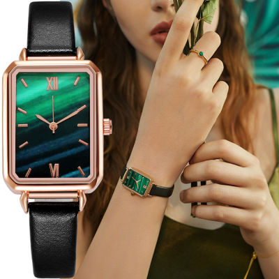 Women's Watch 2022new Mild Luxury Retro Famous Brand Student Small Green Watch Niche Women's Watch Simple Fashion