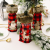 New Ornament Supplies Red Plaid Wine Sleeve Creative Home Santa Claus Elk Champagne Wine Bottle Cover