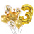 Factory Direct Supply Children Full-Year Birthday Golden Crown Aluminum Film Number Balloon Set Party Decoration Layout Supplies