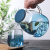 XZ Gradient Blue Borosilicate Glass Mountain Blue Marble Cold Water Bottle Household Silicone Cover Water Pitcher Marble Cup Cover