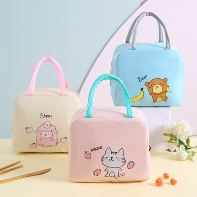 Cartoon Lunch Bag Office Worker Handbag with Rice Insulated Bag Student Lunch Box Bag Children Cute Large Bento Bag