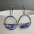 Meiyu European and American New Style Banging Plated 925 Big Silver Ring Earrings Vintage Handmade Winding Natural Lapis Lazuli Earrings